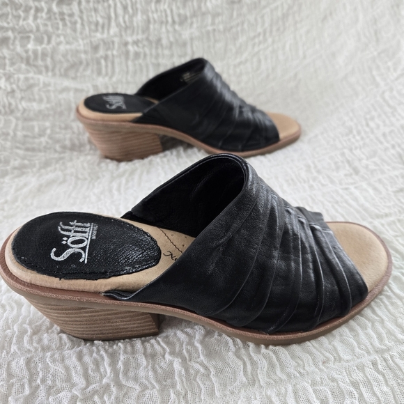 Sofft Black Leather Mules - Picture 4 of 10